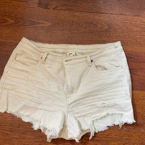 Aerie Distressed Daydream Denim Short (White)